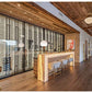 Interior wall-mounted backer channel system with multiple vertical black rails