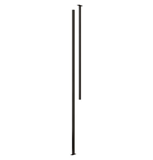 Tall black frame base post with pointed top and flat bottom