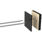 Wine rack insert mounting hardware with two plates and twin metal support rods