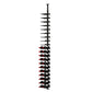 Wine bottle rack front view with black frame and bottles on cork pegs