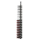 Wine bottle rack angled view with black frame and bottles on cork pegs