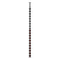 Wine bottle rack with black vertical frame and cork-out pegs