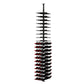 Double-sided wine bottle rack with black frame and cork-style pegs, red-capped bottles