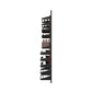 Black liquor shelf kit with stacked bottle holders and front display shelf