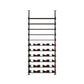 Black horizontal wine rail kit holding multiple bottles on rails