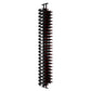 Wine peg display frame with black posts and red-capped bottle holders, angled front view