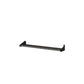 Wall-mount liquor display shelf with black metal board and end mounting brackets