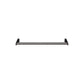Empty horizontal bottle rail with black brackets and parallel metal rods