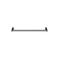 Empty horizontal bottle rail with two black wall brackets and three metal rods