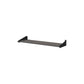 Empty horizontal bottle rail with black end brackets and stacked metal supports