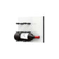 Wine bottle display wall with matte black pegs on white acrylic, bottles mounted