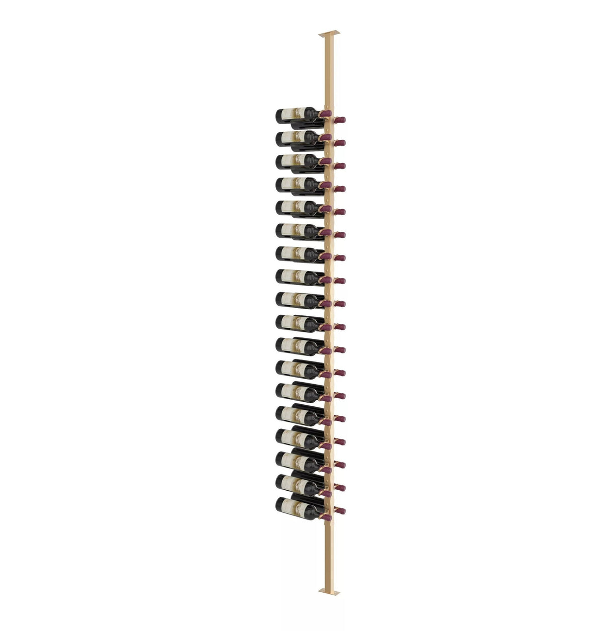 Helix Double-Sided Wine Rack Post Kit 10 - Golden Bronze / Mirror