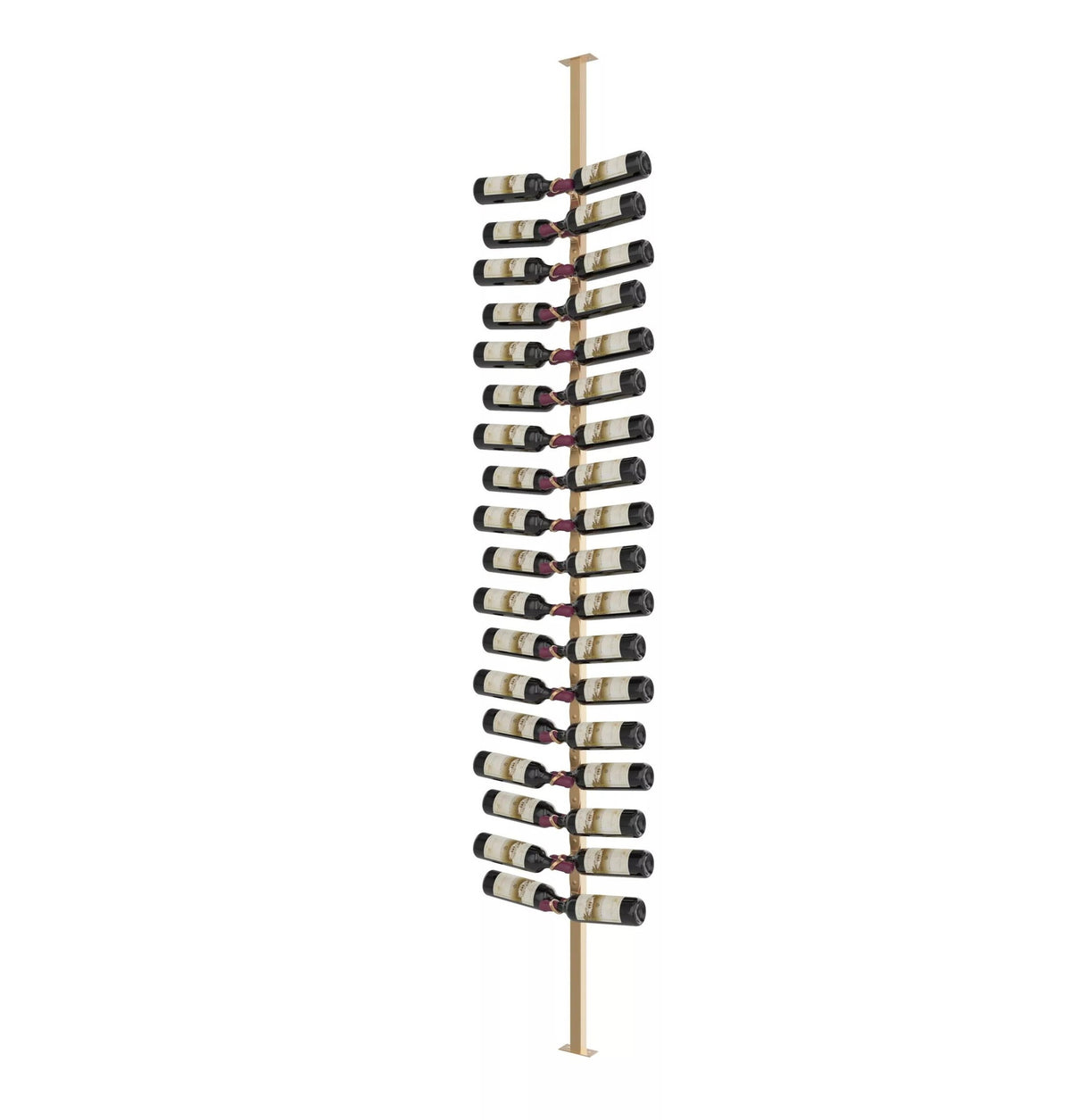 Helix Single-Sided Wine Rack Post Kit 10 - Golden Bronze / Dual