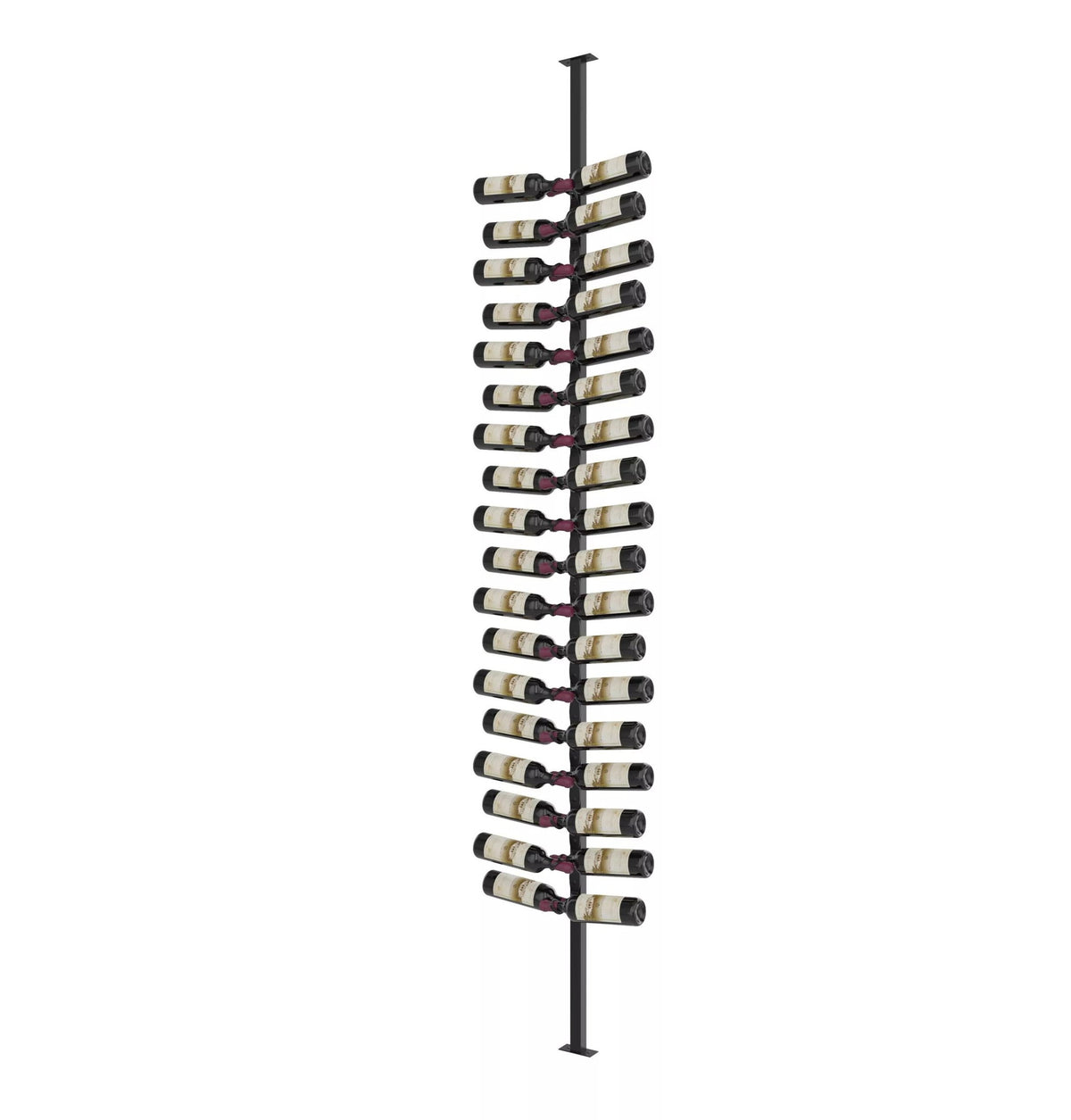 Helix Single-Sided Wine Rack Post Kit 10 - Matte Black / Dual