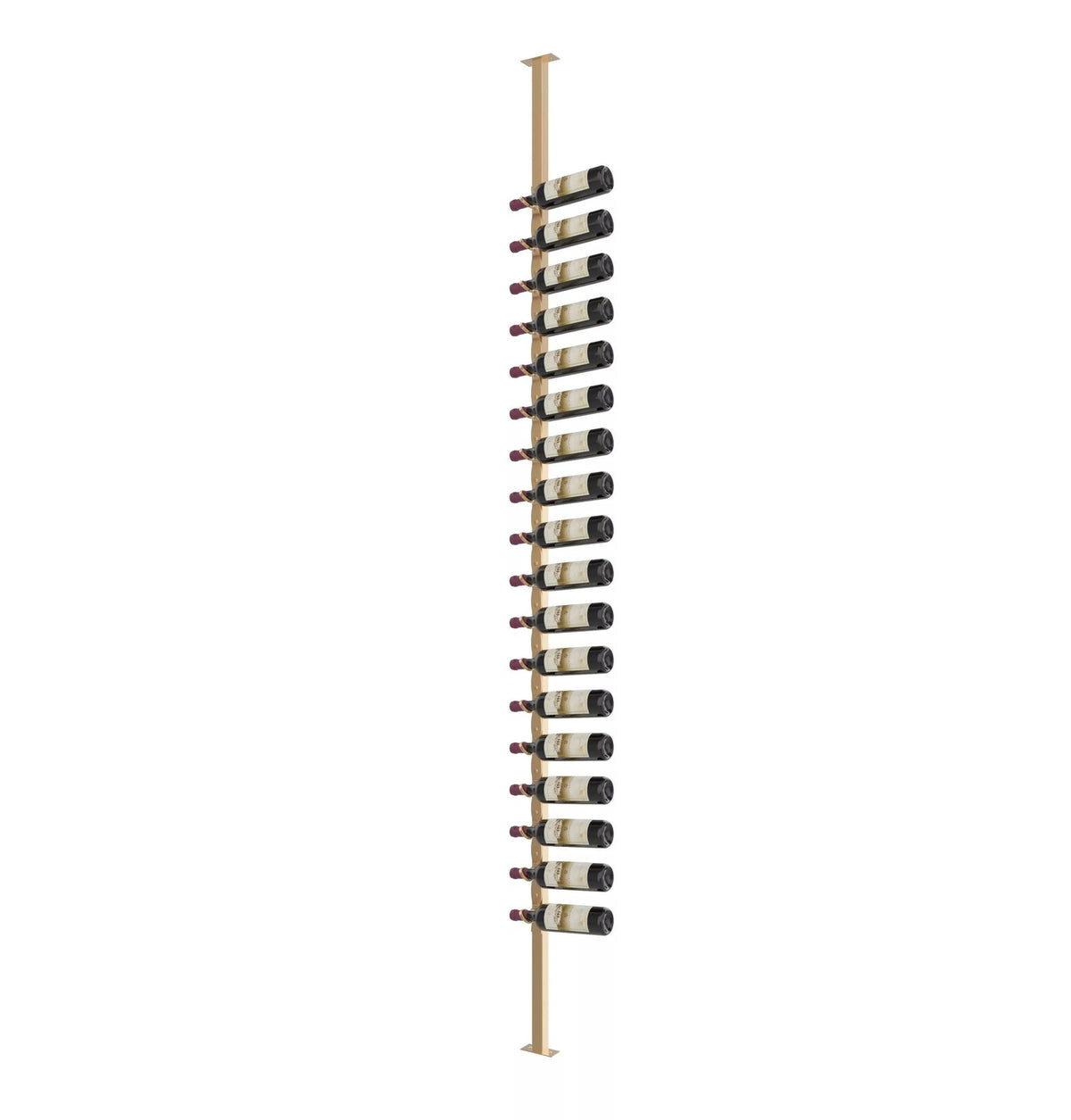 Helix Single-Sided Wine Rack Post Kit 10 - Golden Bronze / Right