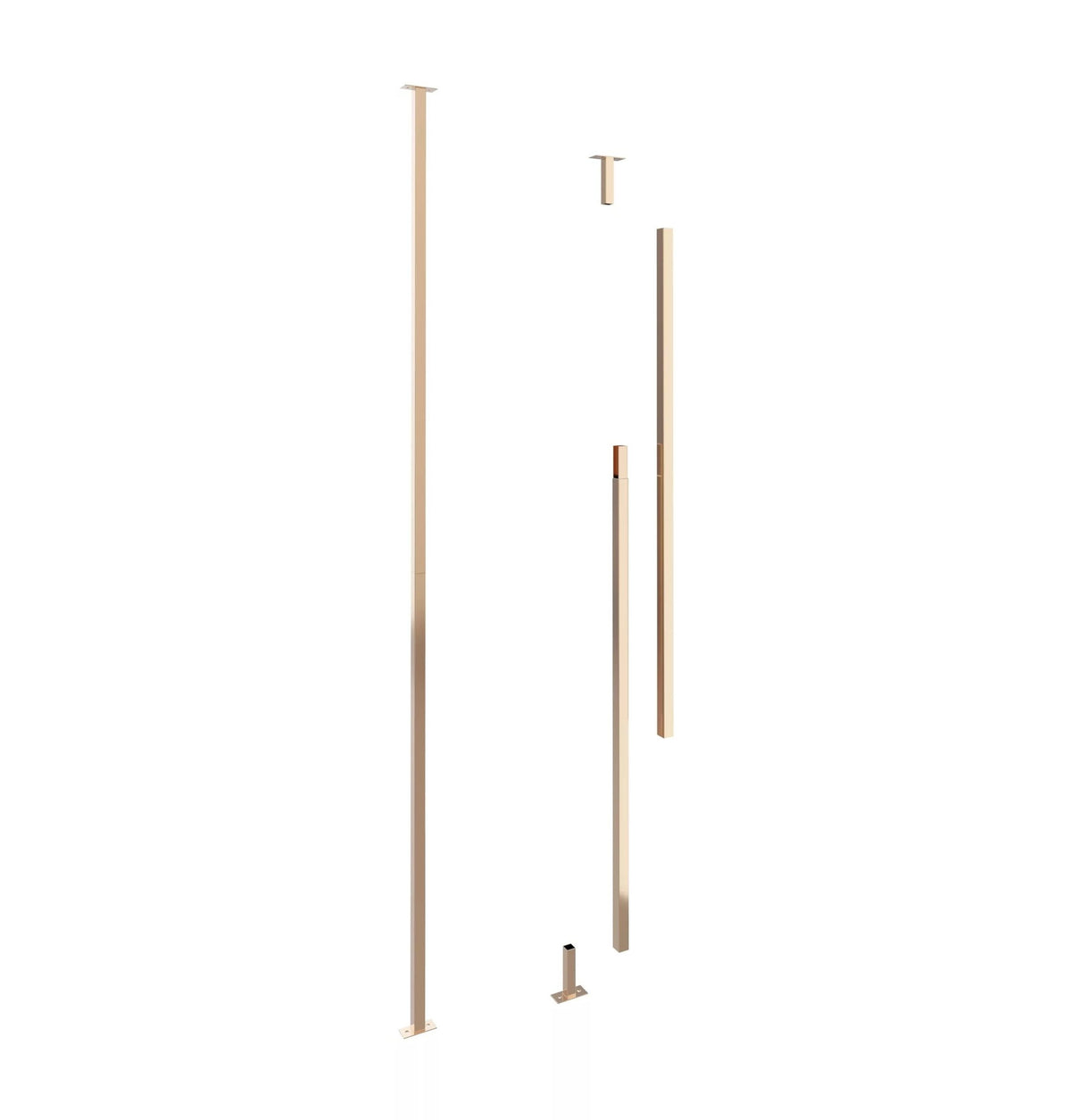 Helix Wine Rack Post - Golden Bronze / 10'