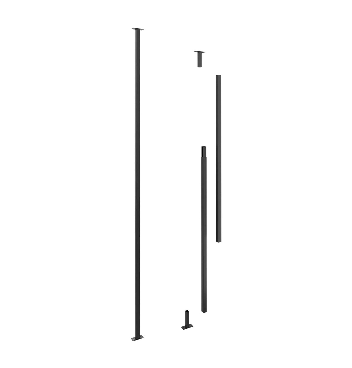 Helix Wine Rack Post - Matte Black / 10'
