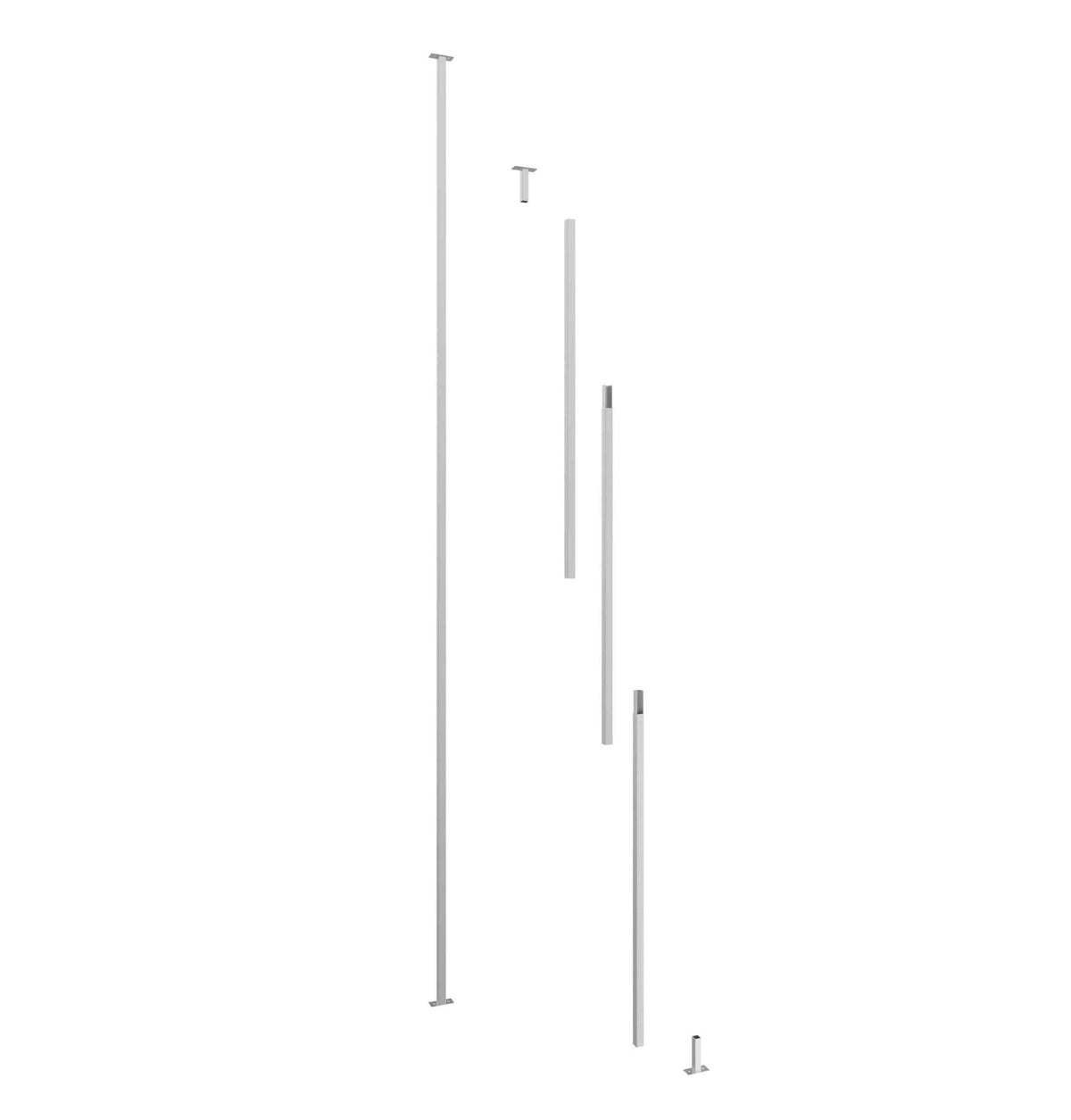 Helix Wine Rack Post - Cool Gray / 15'
