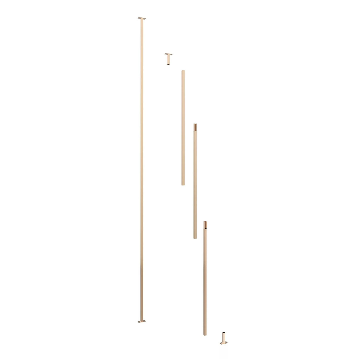 Helix Wine Rack Post - Golden Bronze / 15'