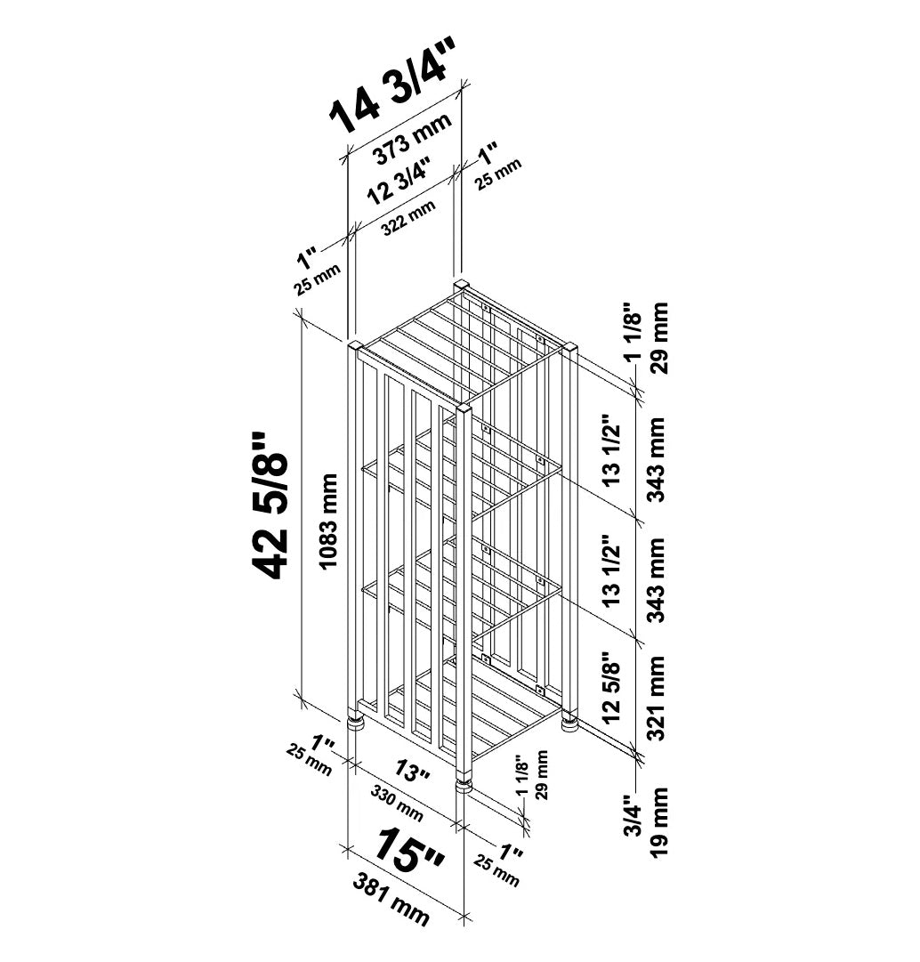 Case & Crate Bin 3 Spec Diagram.