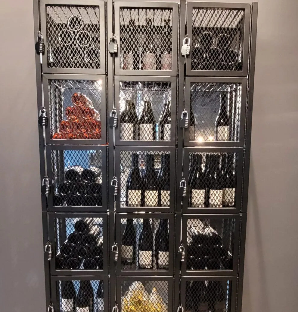 Case & Crate Locker 6 Kit (freestanding wine bottle storage with secure backs)