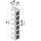 Case & Crate Locker 6 Kit (freestanding wine bottle storage with secure backs)