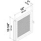 A spec sheet of the Case and Crate Locker door