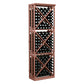 6ft wine bottle storage rack with red-brown lattice X-cube compartments, holding bottles