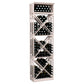 Grey-white lattice wine storage rack with diagonal cross supports for bottles