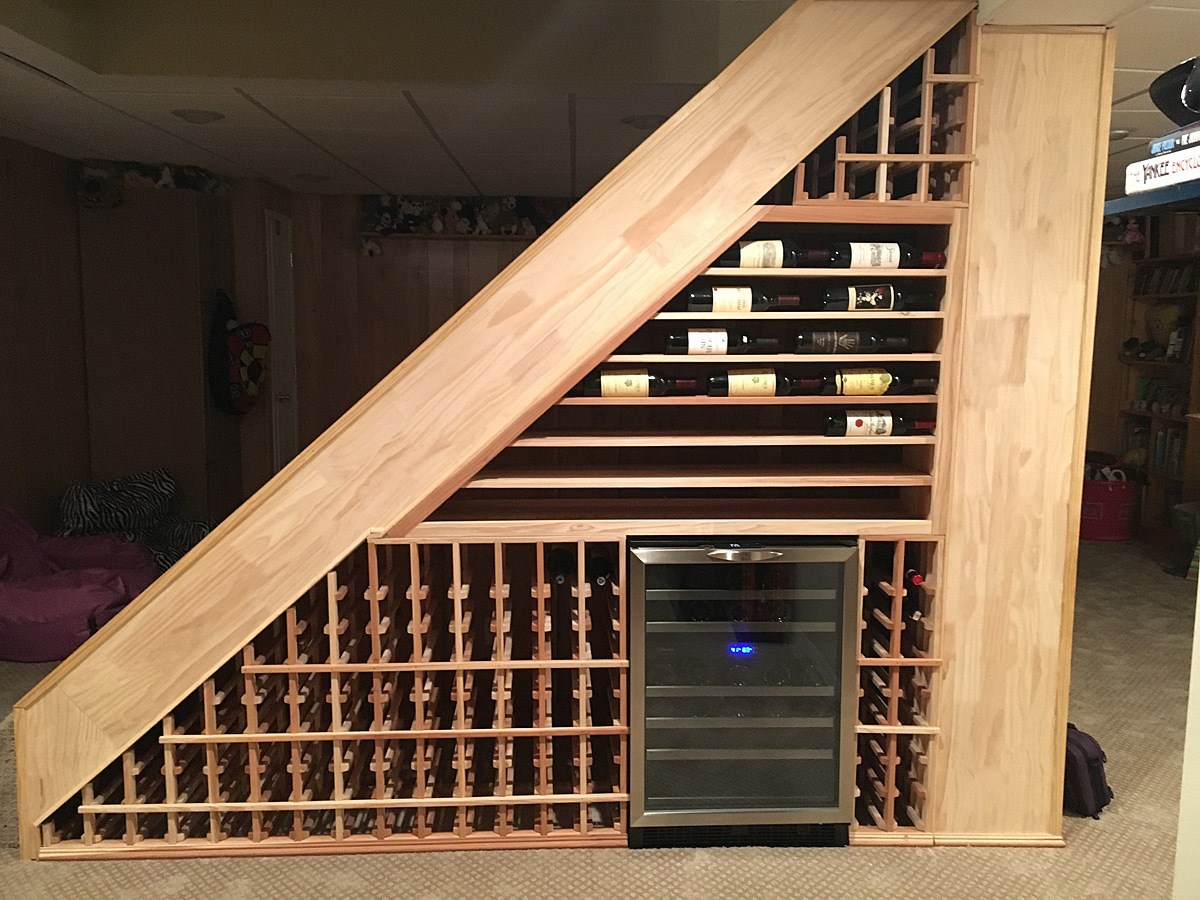 Garage / Basement Shelving + Bonus Wine/Liquor Under Stairs Storage