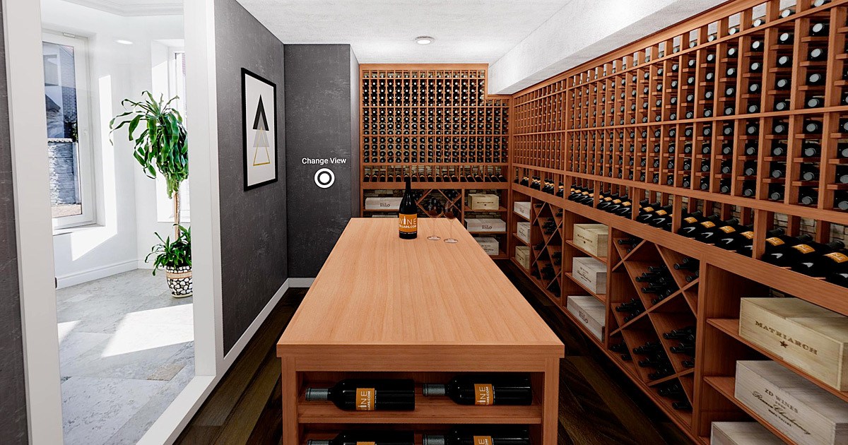 VR 360 Wine Cellar Tour - Custom Home Wine Cellar