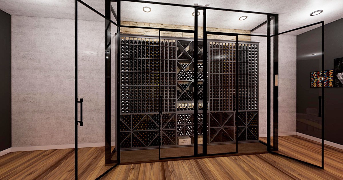 VR 360 Wine Cellar Tour - Glass Enclosed Wine Cellar